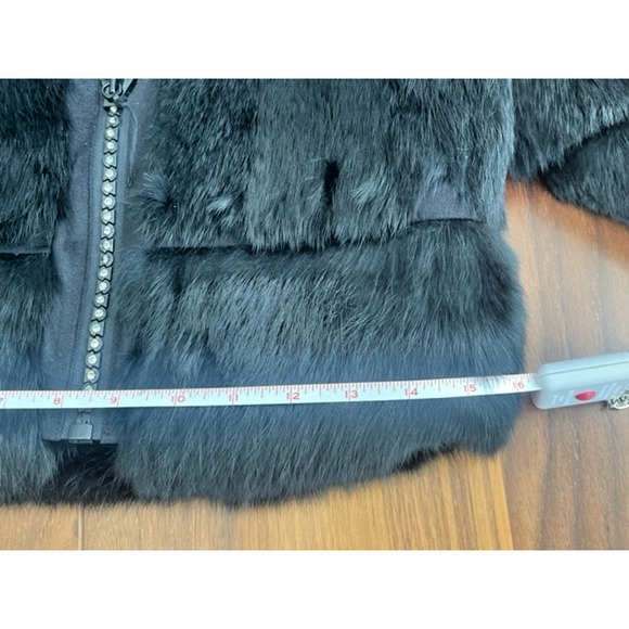 RARE Vintage Y2K Rocawear Rabbit Fur Jacket Coat Authentic Small Rhinestone Zip - Picture 11 of 16